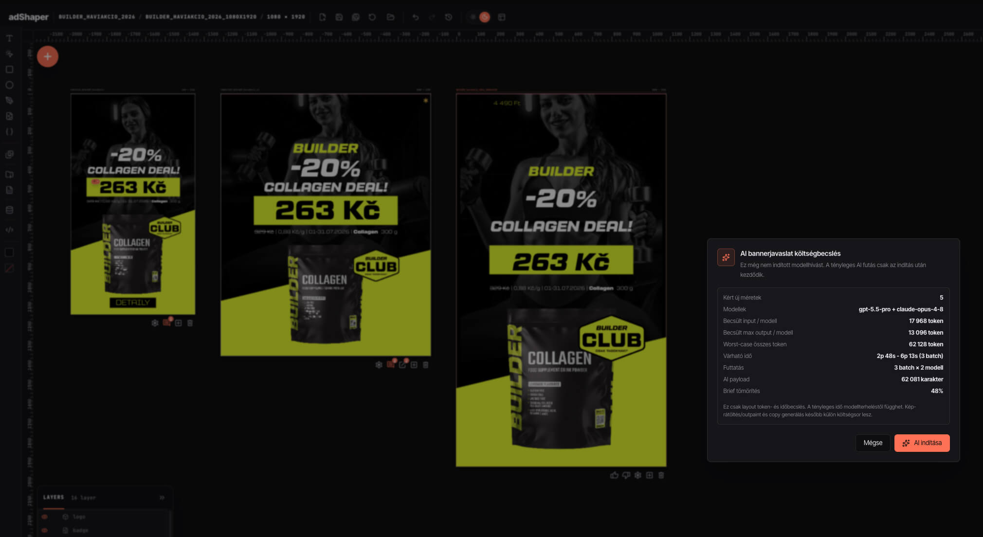 AI-assisted, editable banner adaptations